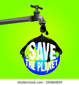 Ecology design over green background, vector illustration.
