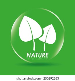 Ecology design over green background ,vector illustration.