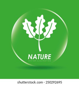Ecology design over green background ,vector illustration.