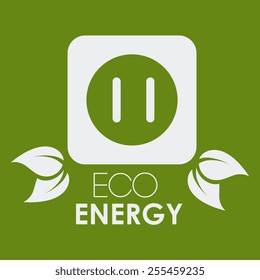 Ecology design over green background, vector illustration.