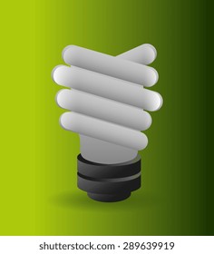 Ecology design over green background, vector illustration.
