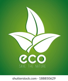 Ecology design over green background,vector illustration