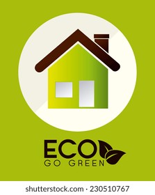 Ecology design over green background,vector illustration