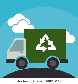 Ecology design over landscape background,vector illustration