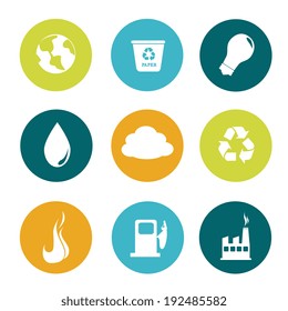 Ecology design over water background, vector illustration