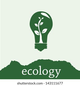 ecology design ecology design over white background vector illustration