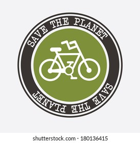 ecology design over white background vector illustration