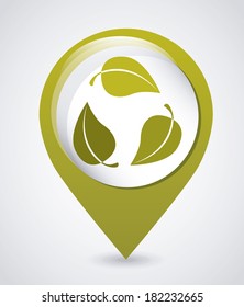 Ecology design over white background, vector illustration