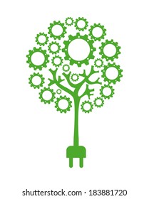 Ecology design over white background, vector illustration