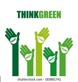 Ecology design over white background, vector illustration