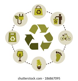Ecology design over white background, vector illustration