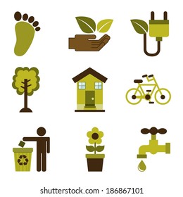 Ecology design over white background, vector illustration