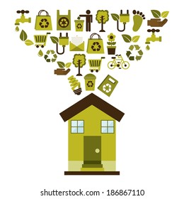 Ecology design over white background, vector illustration