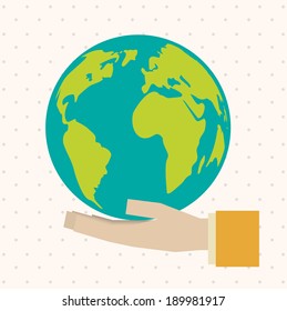 Ecology design over white background, vector illustration