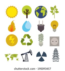 Ecology design over white background, vector illustration