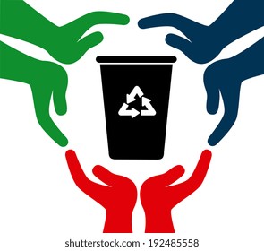 Ecology design over white background, vector illustration