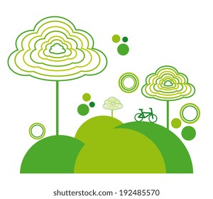 Ecology design over white background, vector illustration