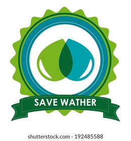 Ecology design over white background, vector illustration