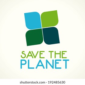 Ecology design over white background, vector illustration