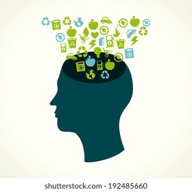 Ecology design over white background, vector illustration