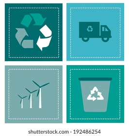 Ecology design over white background, vector illustration