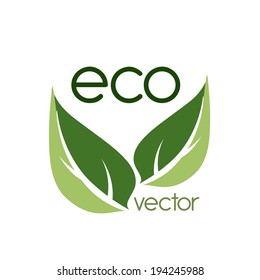 Ecology design over white background, vector illustration