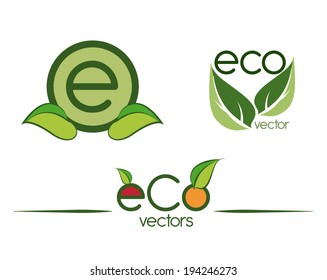 Ecology design over white background, vector illustration