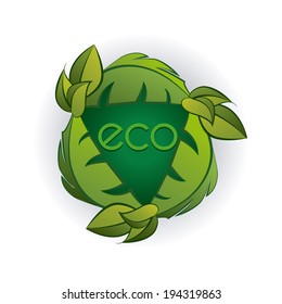 Ecology design over white background, vector illustration