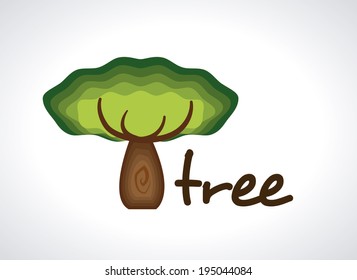 Ecology design over white background, vector illustration