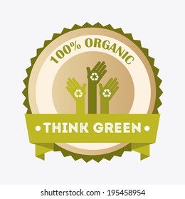 Ecology design over white background, vector illustration