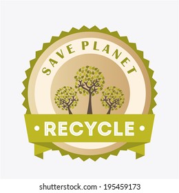 Ecology design over white background, vector illustration
