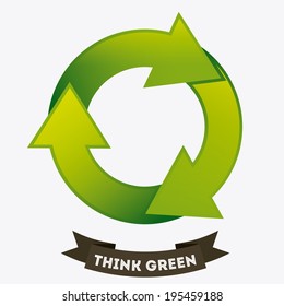 Ecology design over white background, vector illustration