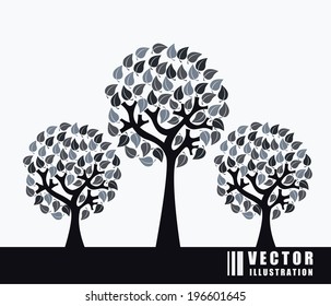 Ecology design over white background, vector illustration