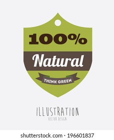 Ecology design over white background, vector illustration