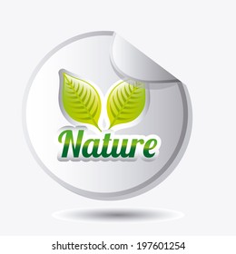 Ecology design over white background, vector illustration