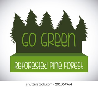 Ecology design over white background, vector illustration