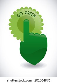 Ecology design over white background, vector illustration