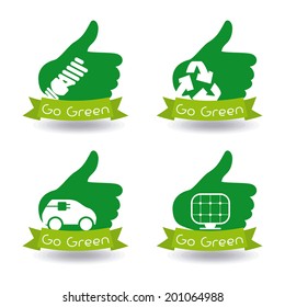 Ecology design over white background, vector illustration