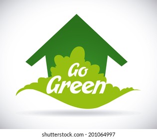 Ecology design over white background, vector illustration