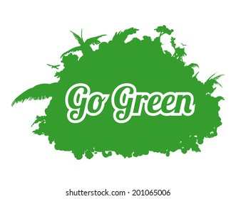 Ecology design over white background, vector illustration