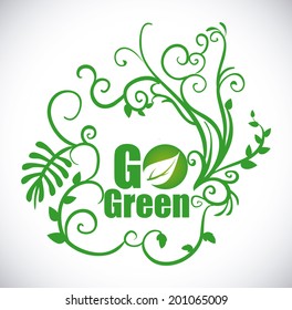 Ecology design over white background, vector illustration