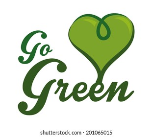 Ecology design over white background, vector illustration