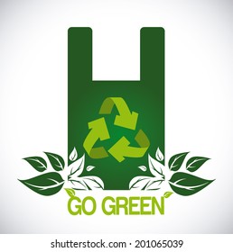 Ecology design over white background, vector illustration