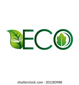 Ecology design over white background, vector illustration