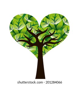 Ecology design over white background, vector illustration