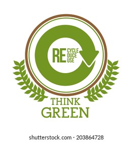 Ecology design over white background, vector illustration