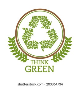 Ecology design over white background, vector illustration