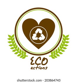Ecology design over white background, vector illustration