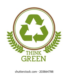 Ecology design over white background, vector illustration