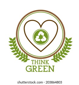 Ecology design over white background, vector illustration